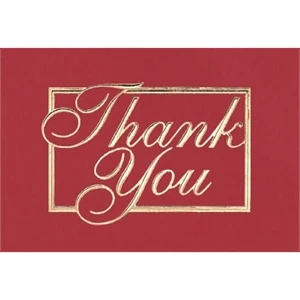 3.5x5 Thank You Red & Gold Note Cards