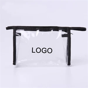 Vinyl Cosmetic Bag with Non-woven Edge
