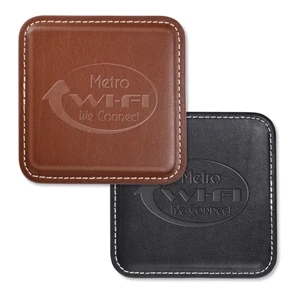 Vintage Leather Square Coaster