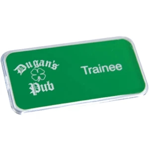 Engraved Snap Badge 1 1/2" H x 3" W