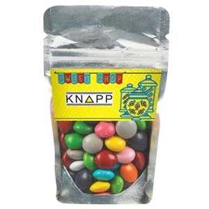Resealable Clear Pouch With Chocolate Buttons