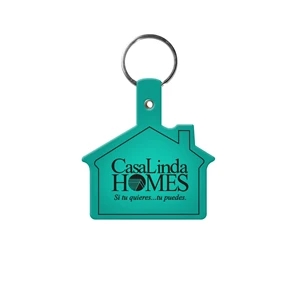 House Shape Key Tag with Keychain