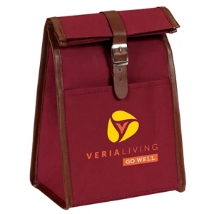 Custom Logo Kraft Paper Roll Top Insulated Lunch Cooler