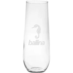 Vina Stemless Flute - Deep Etched
