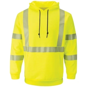 Bulwark® Men's Hi-Vis Hooded Fleece Sweatshirt