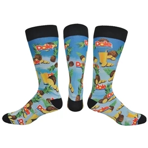 Made in the USA dress sock with DTG Printing