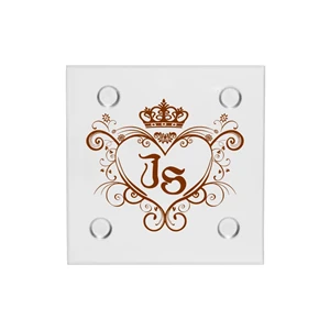 4" Square Glass Coaster