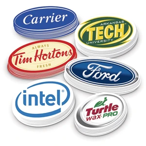 Custom Oval Stickers - 3M Vinyl - Free Proofs & Setup