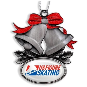 Glitter Bell Christmas Holiday Ornaments