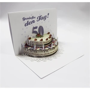 3D Birthday Cake Greeting Card