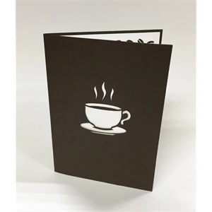 3D Coffee Cup Greeting Card