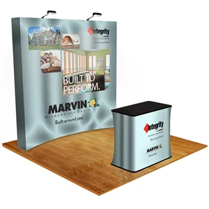 8X8 and 8X10 Pop Up Fabric Display Curved Graphic Kit