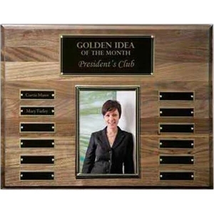 Walnut Perpetual Photo Plaque