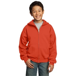 Port & Company - Youth Core Fleece Full-Zip Hooded Sweats...