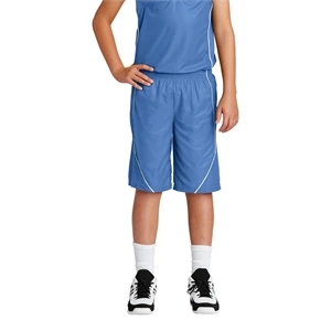 Sport-Tek Youth PosiCharge Mesh Reversible Spliced Short.