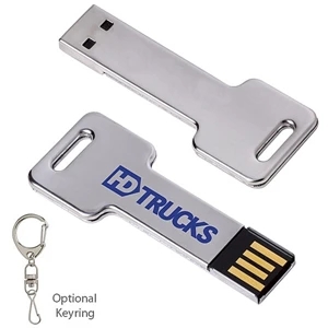 1 GB Silver Key USB 2.0 Flash Drive