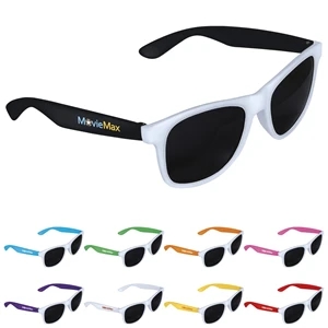 Two-Tone White Frame Sunglasses