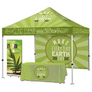 Alum. Tent Pack #3 - Tent/Full Back Wall/6' Throw/ 33" Stand