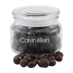 Chocolate Espresso Beans in a Glass Jar with Lid