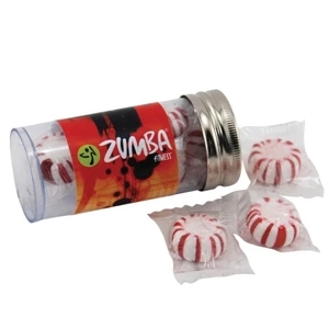 Starlight Peppermints in a 3 " Plastic Tube with Metal Cap