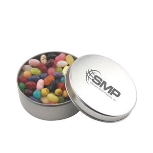 Large Round Metal Tin with Lid and Jelly Bellys