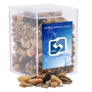 Trail Mix in a Clear Acrylic Square Box