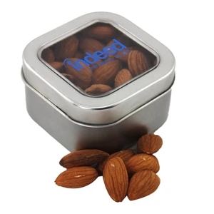 Tin with Window Lid and Almonds