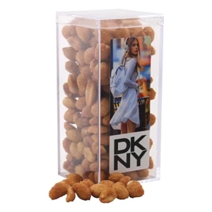 Honey Roasted Peanuts in a Clear Acrylic Square Tall Box