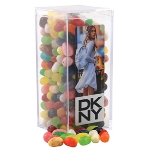 Jelly Bellys in a Clear Acrylic Square Tall Box