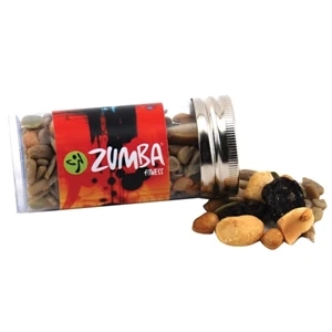 Trail Mix in a 3 " Plastic Tube with Metal Cap
