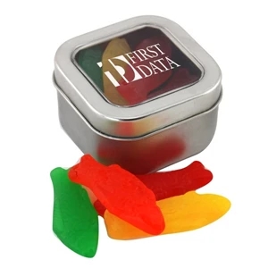 Tin with Window Lid and Assorted Fish