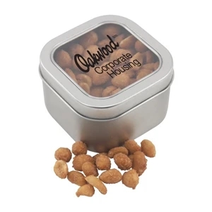 Large Tin with Window Lid and Honey Roasted Peanuts