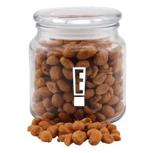 Honey Roasted Peanuts in a Glass Jar with Lid