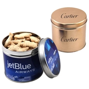 Animal Crackers in 3.5" Round Metal Tin with Lid