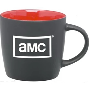 12 oz. Matte Black Ceramic Coffee Mug with Colored Interior