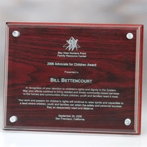 Plaque with Wooden Back 9"