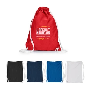 100% Polyester Jersey Mesh Drawstring Backpack