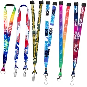 3/4" Made In USA Dye-Sublimated Lanyard