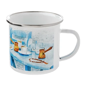 12 oz. Camper Enamel Mug w/Full Color Sublimation