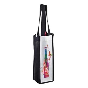 PET Non-Woven 1 Bottle Wine Tote Bag in CMYK - Sublimated