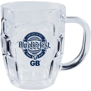 8 oz. Clear Plastic Dimple Mug w/Handle