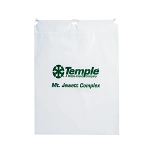 Cotton Cord Drawstring Plastic Bag - Flexo Ink