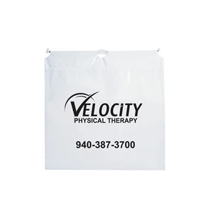 Cotton Cord Drawstring Plastic Bag - Flexo Ink