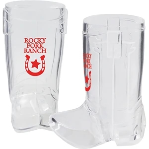 1.5 oz. Clear Plastic Cowboy Boot Shot Glass