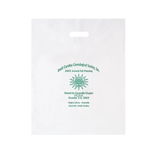 Patch Handle Reinforced Plastic Die Cut Bag - Flexo Ink