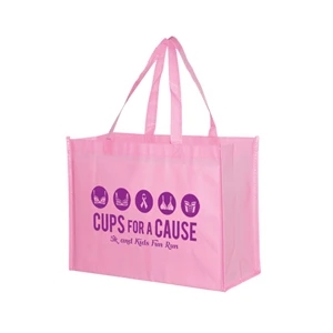 Breast Cancer Awareness Pink Laminated Totes - Screen Print