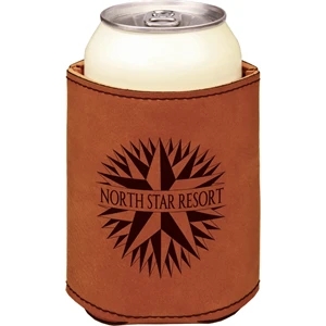Custom Beverage Holder Mug, Leatherette - Raw Hide