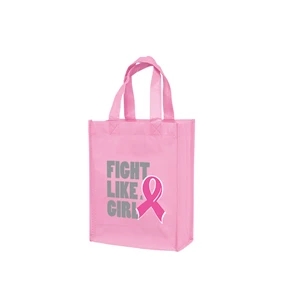 Breast Cancer Awareness Pink Laminated Tote - Screen Print