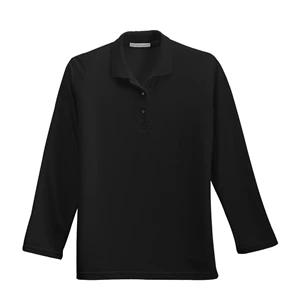 Port Authority Women's Silk Touch Long Sleeve Polo.