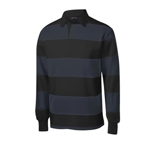 Sport-Tek Classic Long Sleeve Rugby Polo.